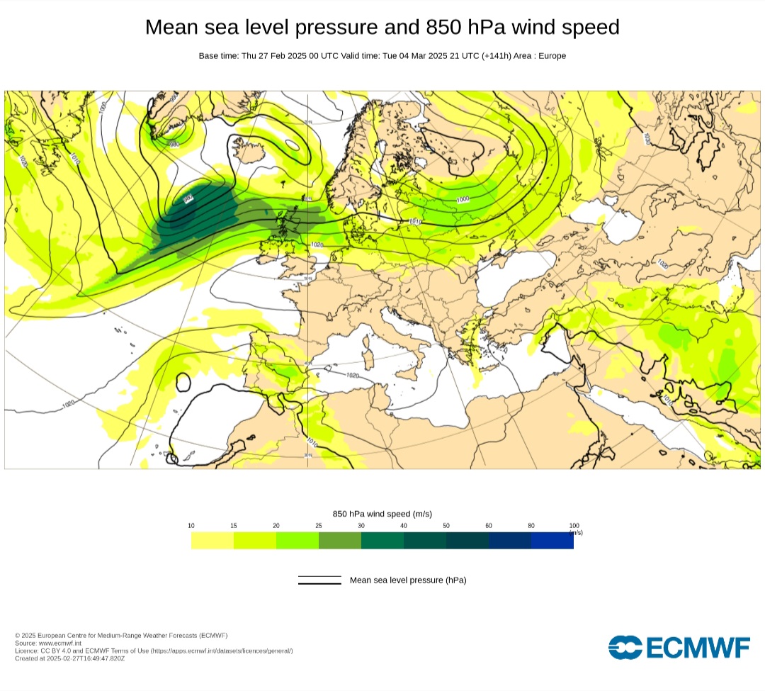 Carta meteo inizio primavera meteorologica