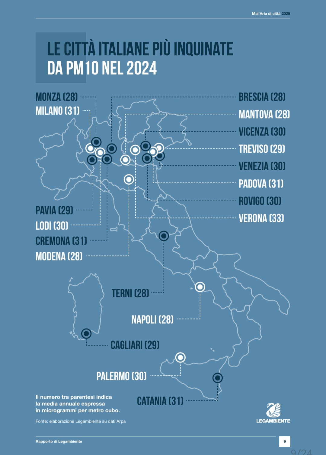 Città più inquinate in Italia