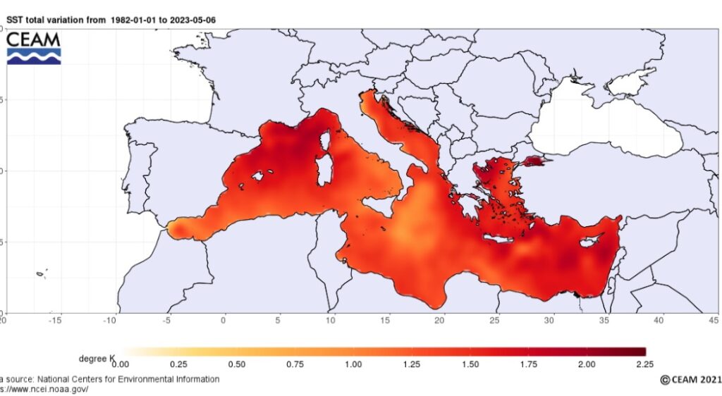 Incremento temperature Mediterraneao