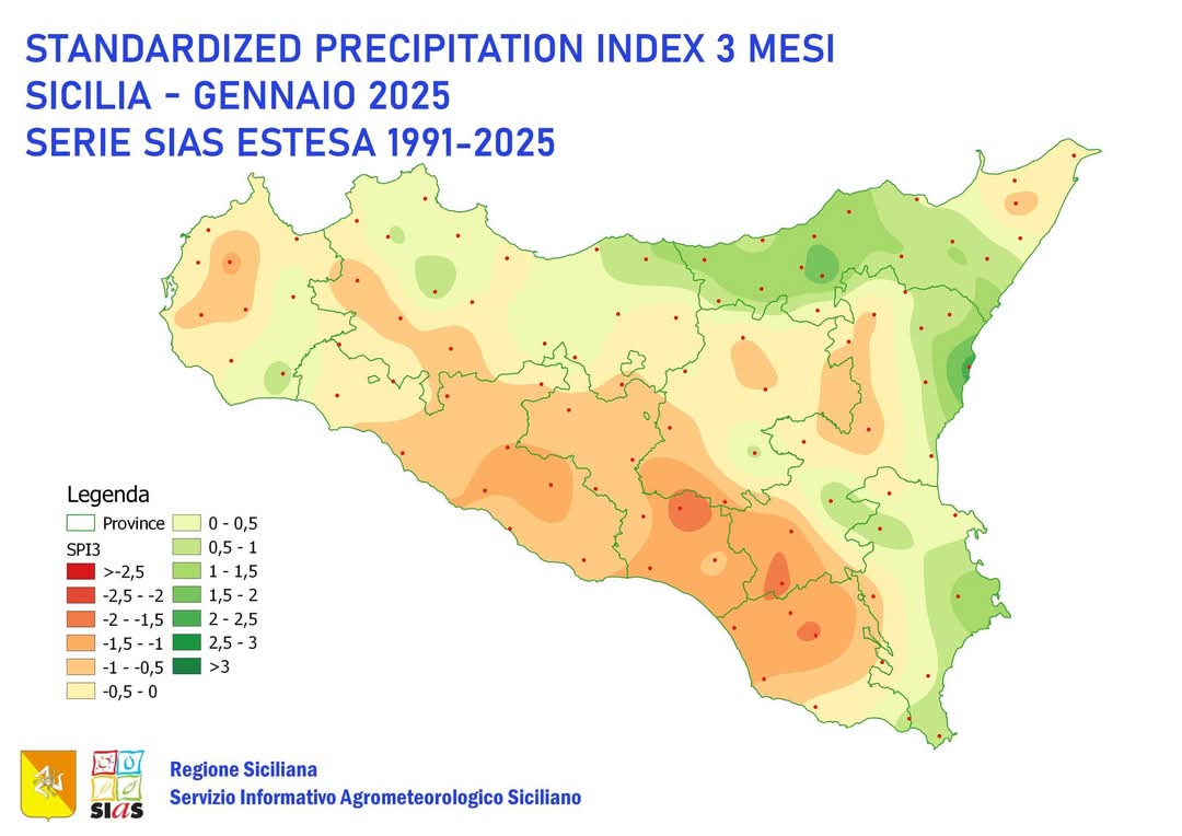 Indice siccità Sicilia