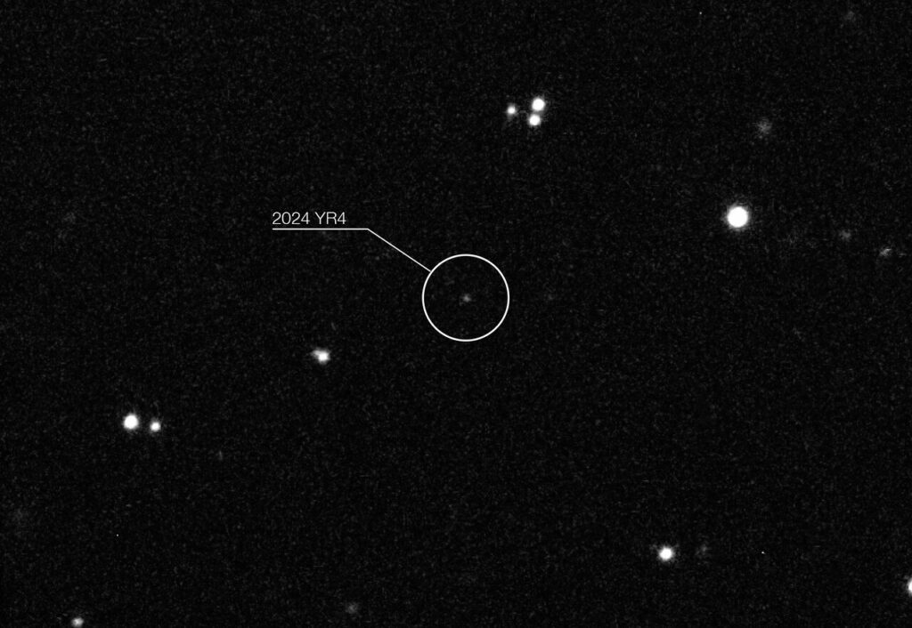 L'asteroide 2024 YR4 osservato con il Very Large Telescope dell'ESO