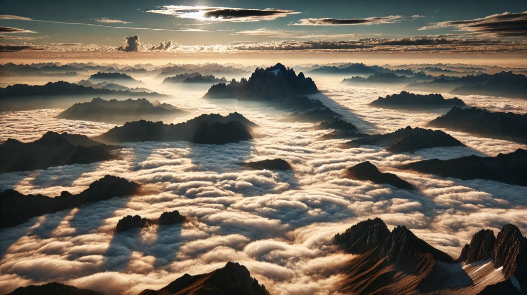 Meteo, quando il cielo si capovolge: l’incanto delle nubi basse sulle vette alpine