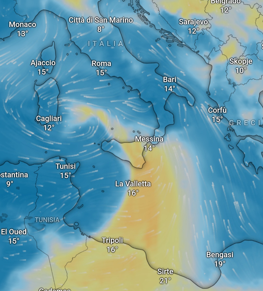Polvere sahariana prossimi giorni