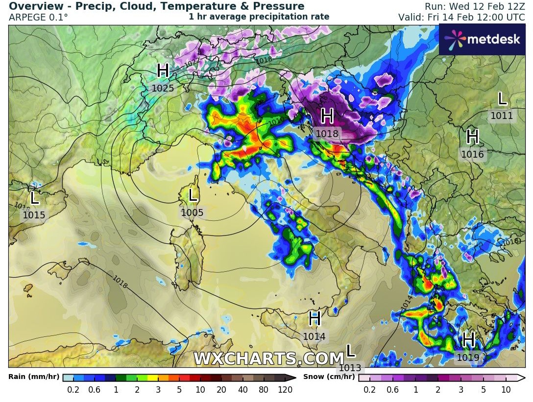 Precipitazioni San Valentino 