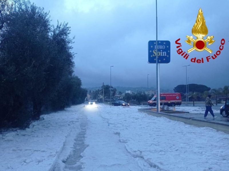 San Giovanni la Punta grandinata