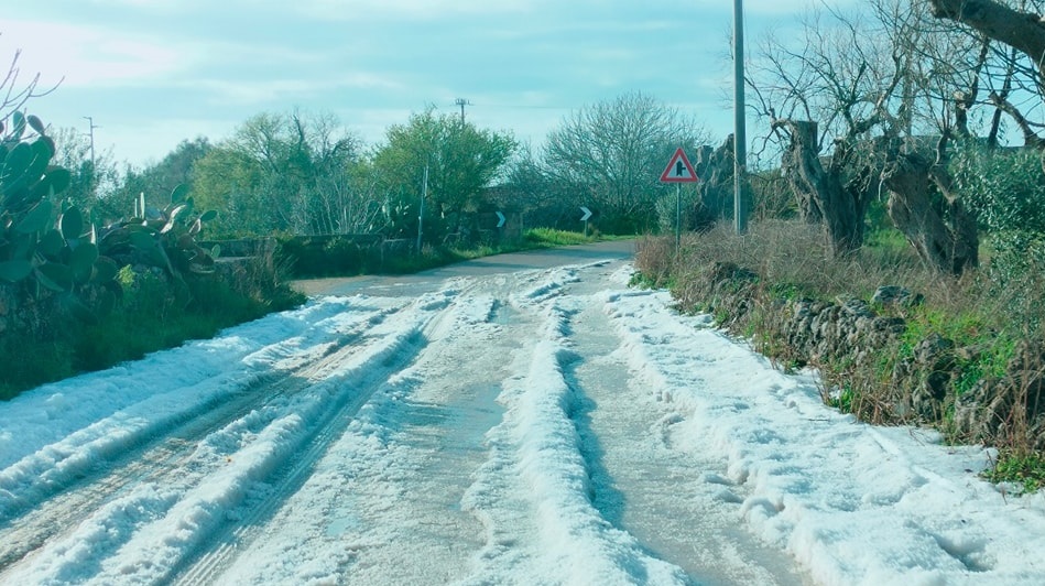 grandine maltempo puglia