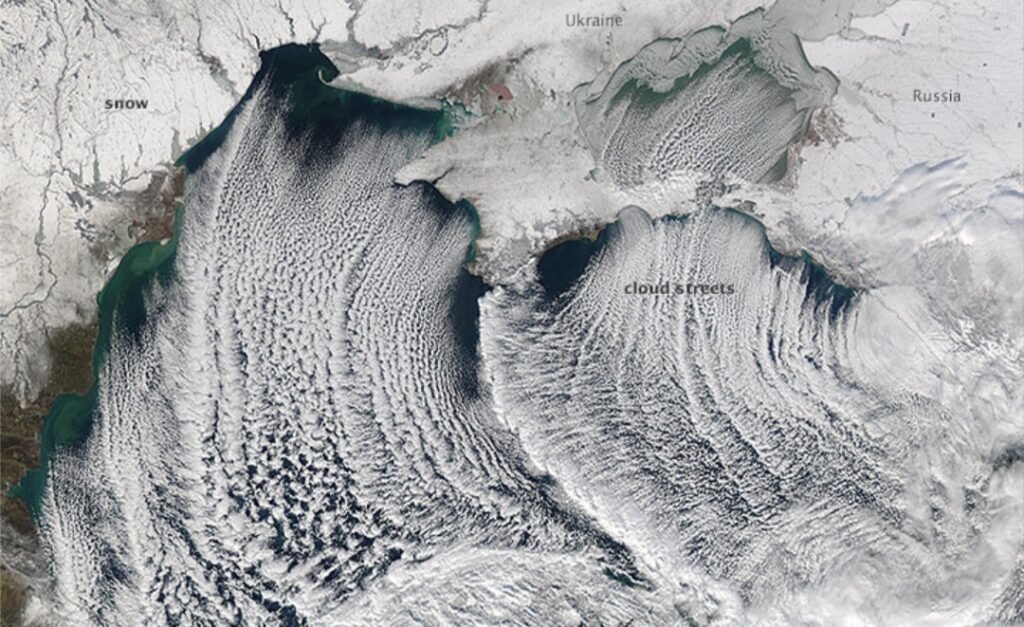 Sea Effect Snow sul mar Nero