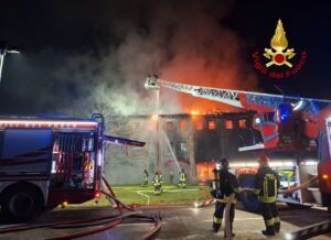 Treviso incendio campus studentesco