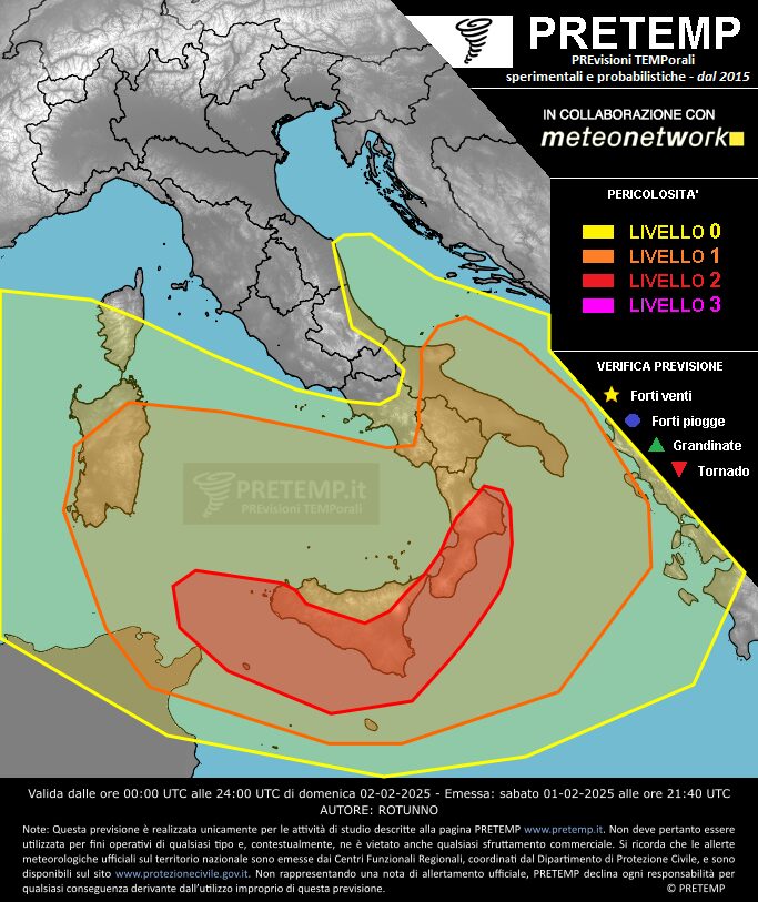 allerta meteo 2 febbraio candelora oggi