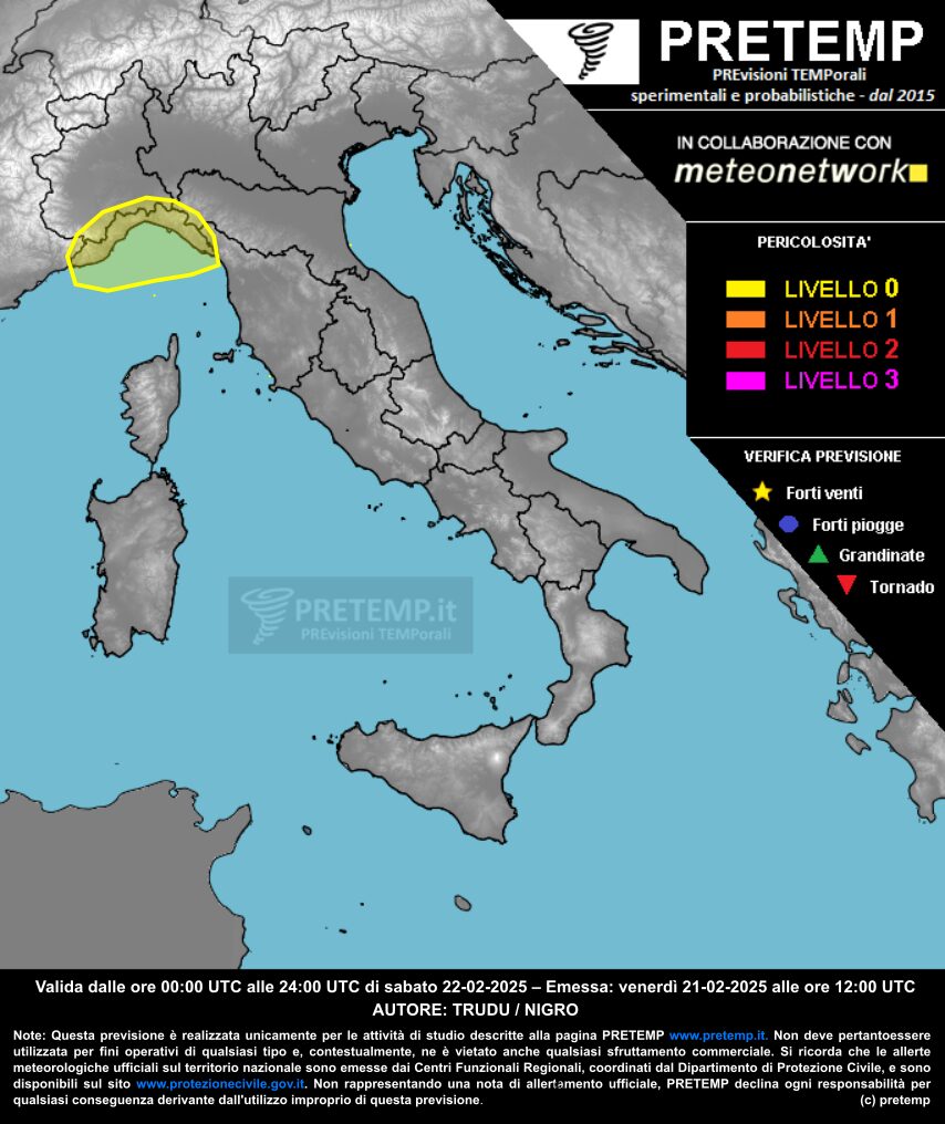 allerta meteo 22 febbraio