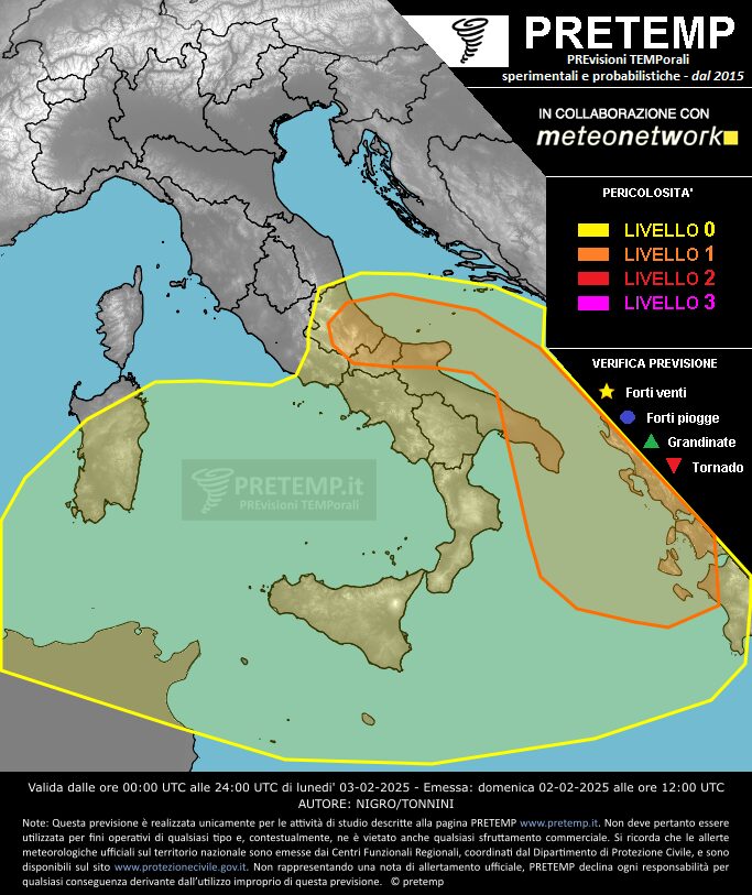 allerta meteo 3 febbraio oggi maltempo