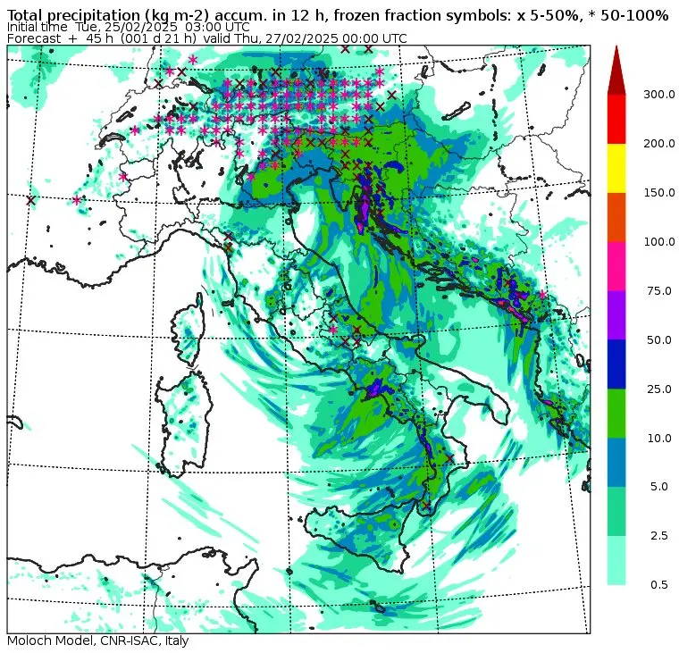 allerta meteo mercoledì 26 febbraio sera