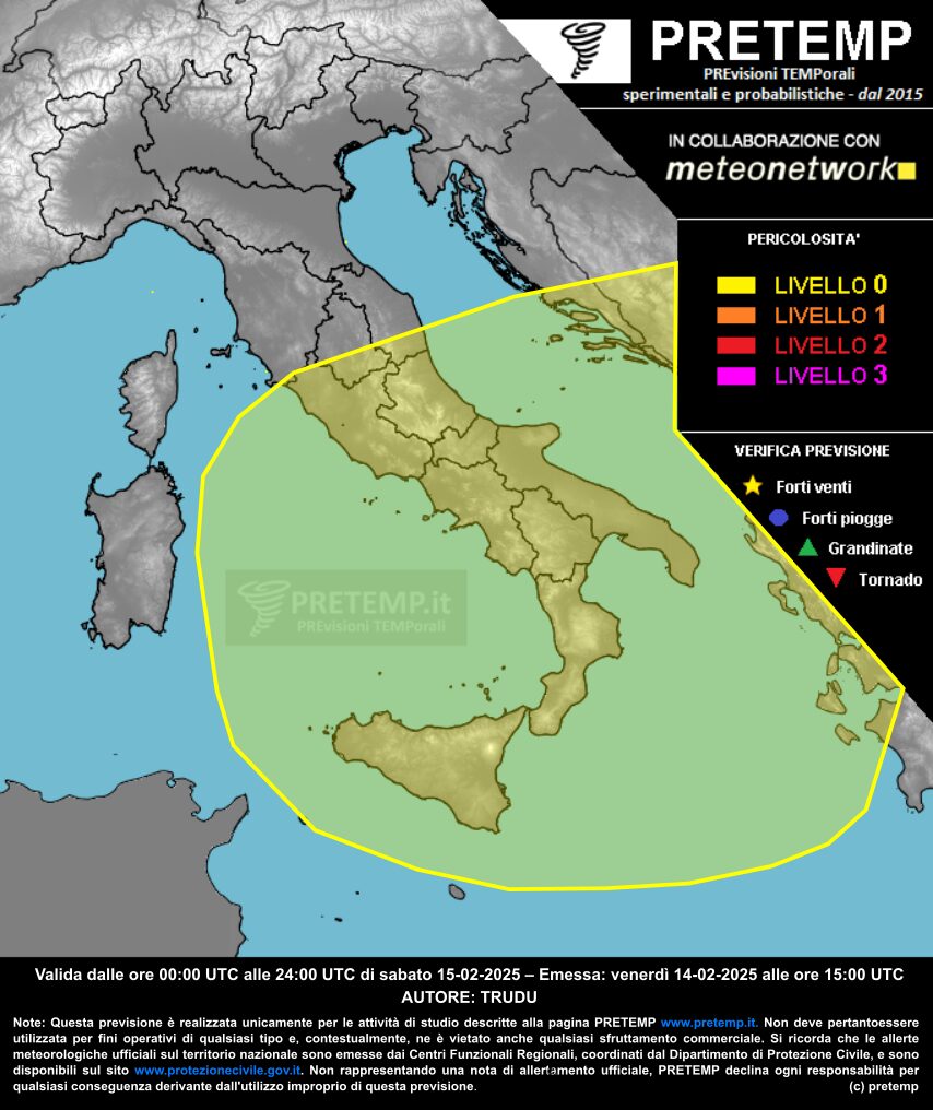 allerta meteo oggi 15 febbraio