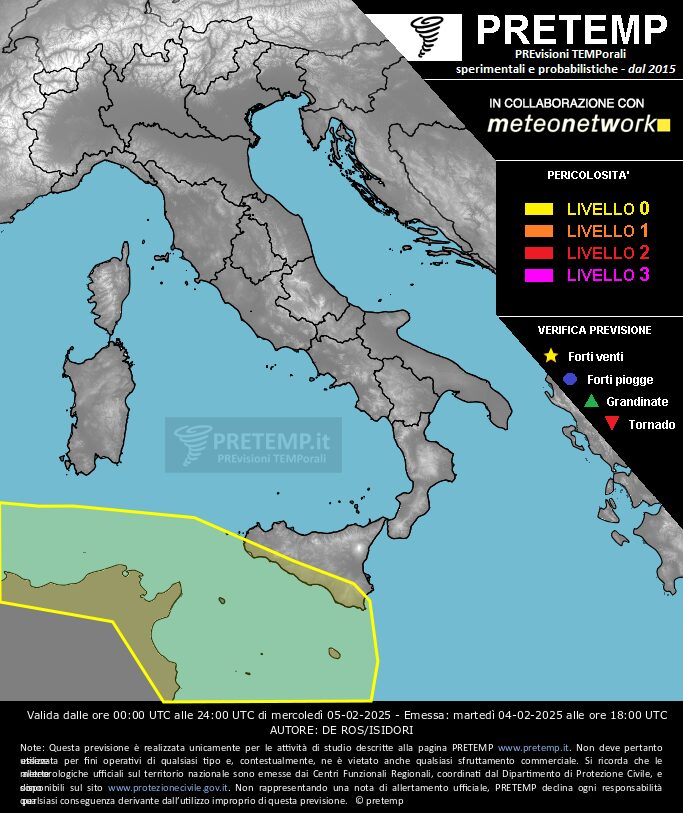 allerta meteo oggi 5 febbraio