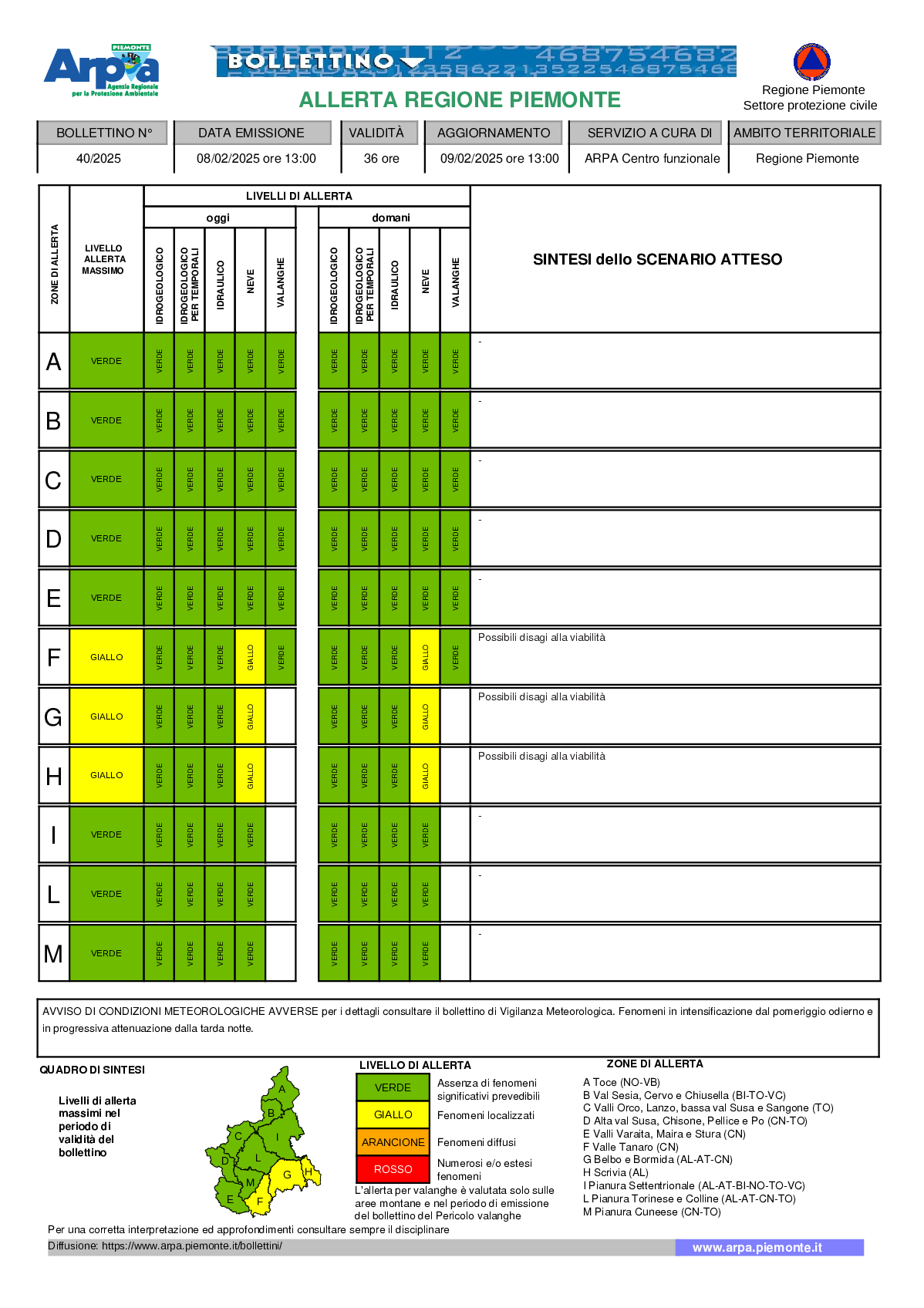 allerta meteo piemonte