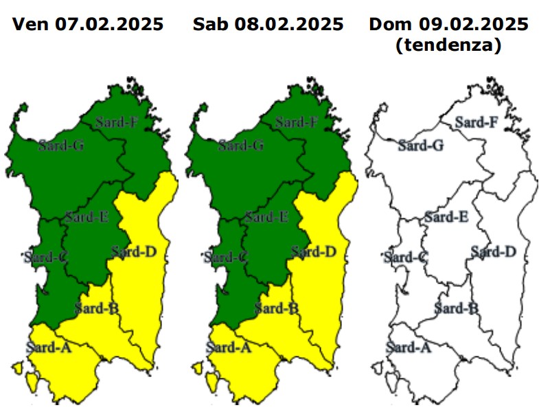 allerta meteo sardegna 8 febbraio