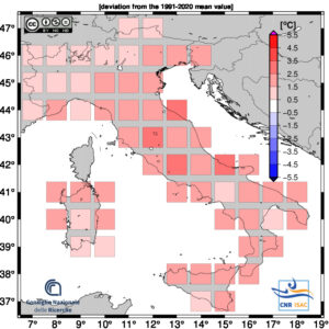 anomalie termiche gennaio 2025 italia