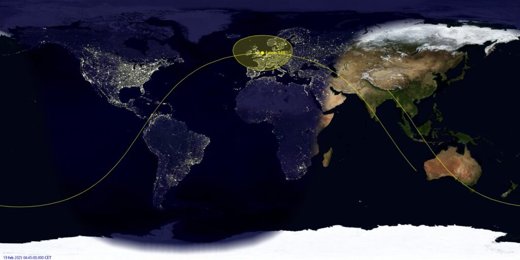 caduta detrito razzo spacex europa