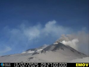 eruzione etna 13 febbraio 2025