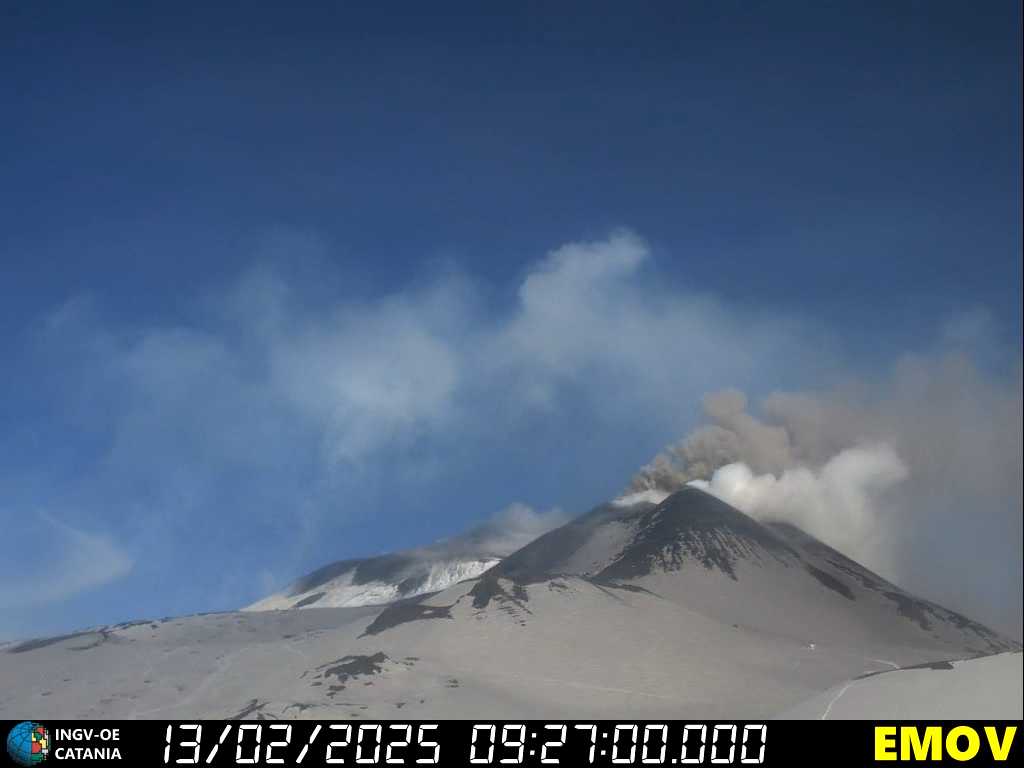eruzione etna 13 febbraio 2025