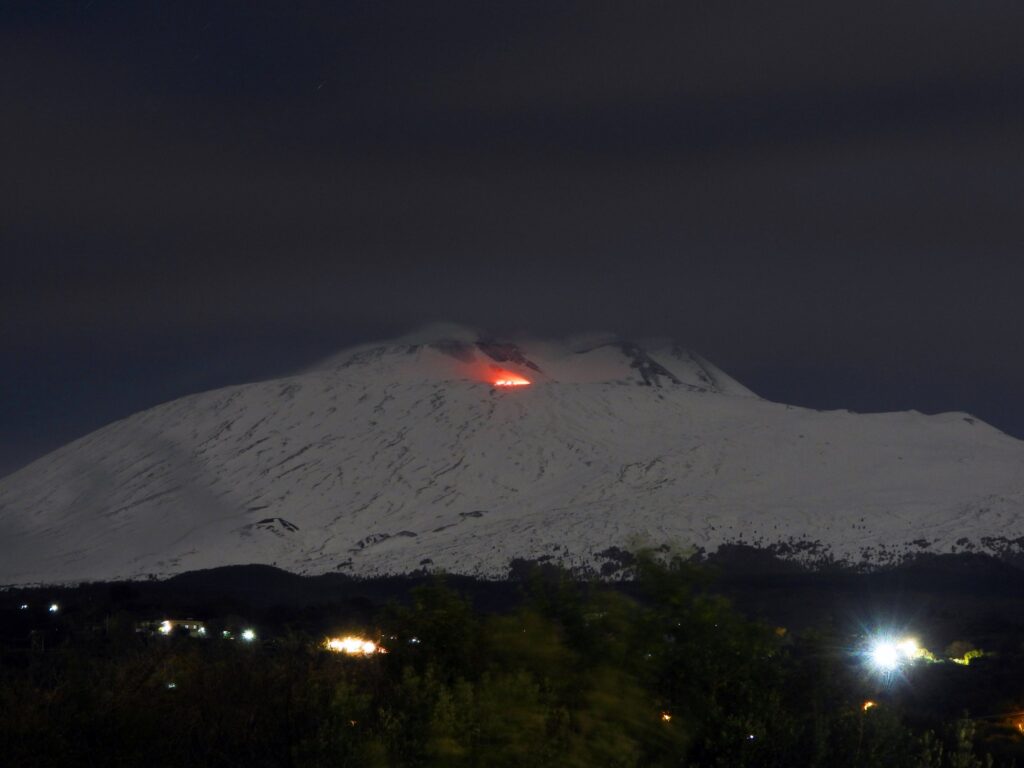 eruzione etna 8 febbraio 2025