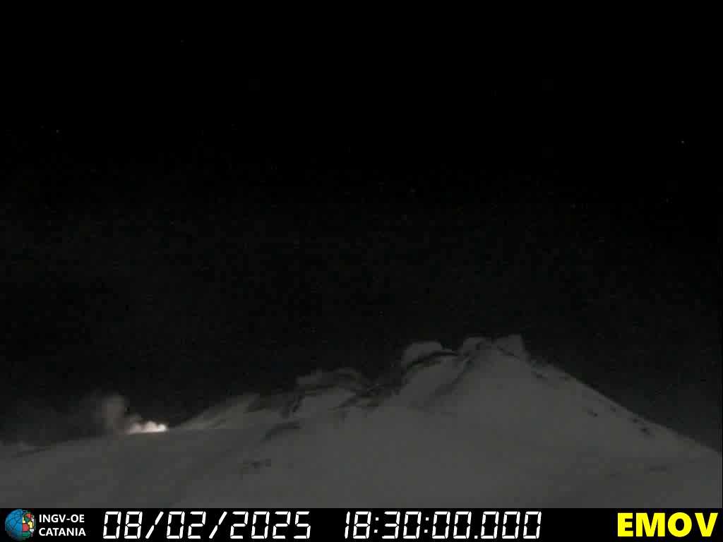 eruzione etna 8 febbraio 2025