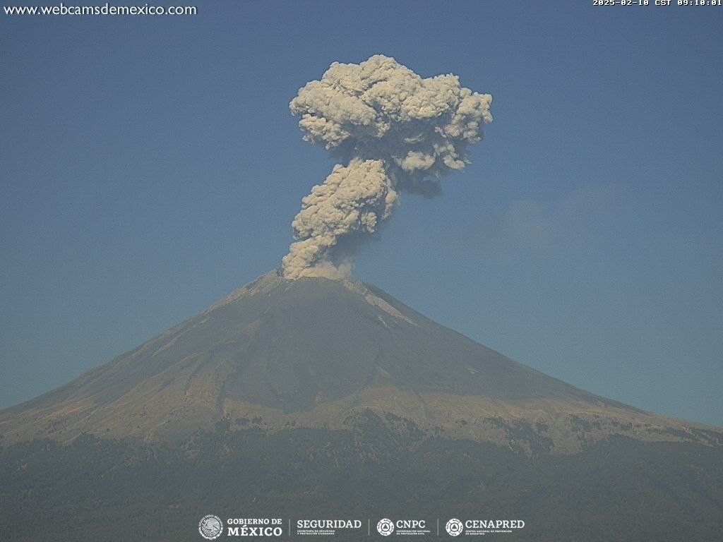 eruzione vulcano Popocatepetl messico