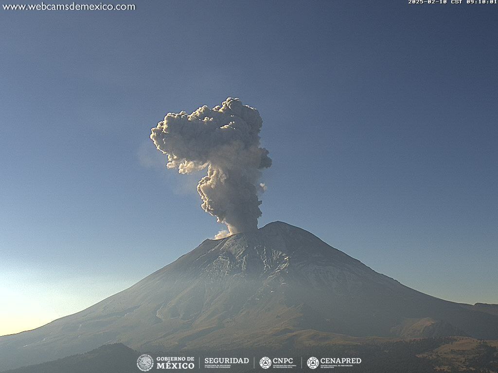 eruzione vulcano Popocatepetl messico
