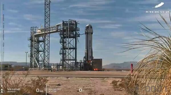 lancio blue origin new shepard gravità lunare