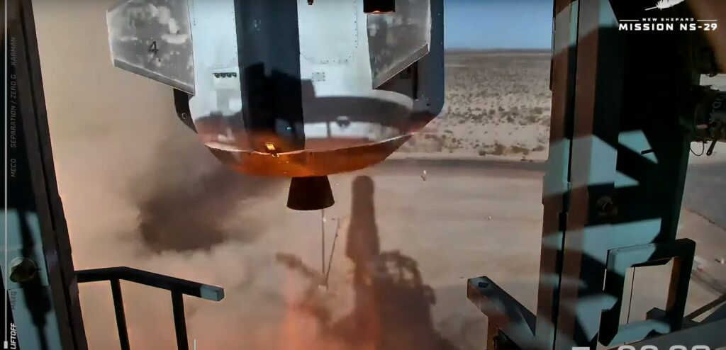 lancio blue origin new shepard gravità lunare
