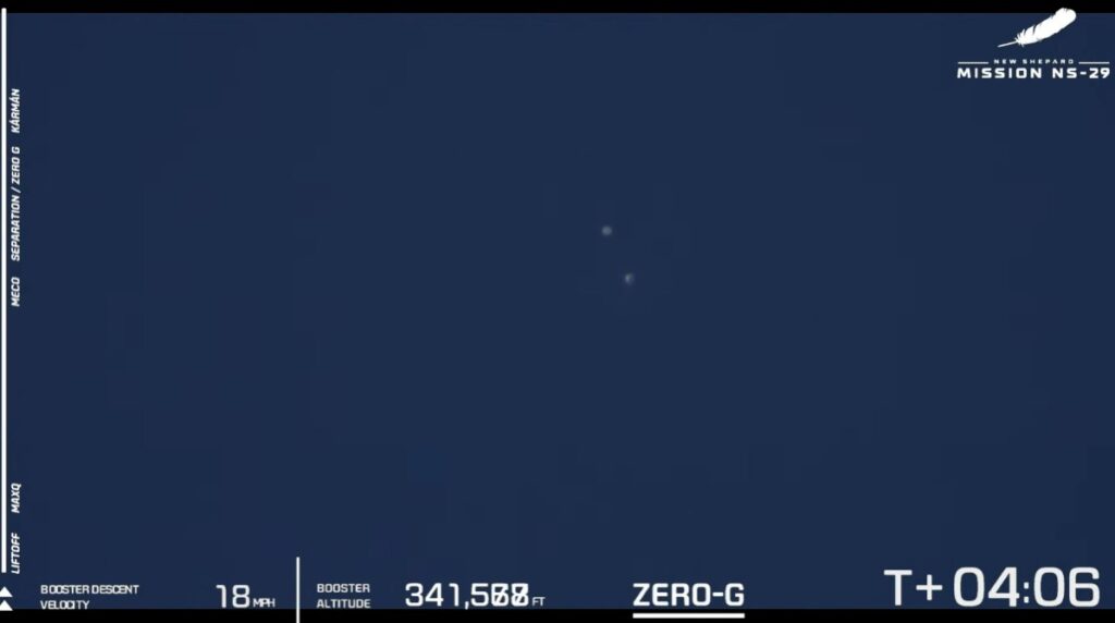lancio blue origin new shepard gravità lunare
