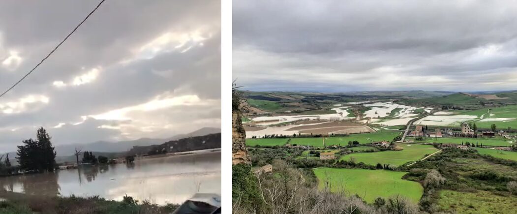 Lazio bersagliato dal maltempo: esondazione a Tarquinia e caos a Roma, neve sul Terminillo