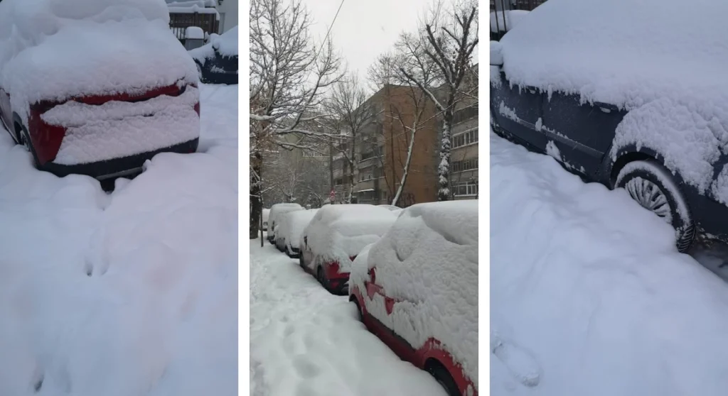 neve bucarest romania gelo freddo