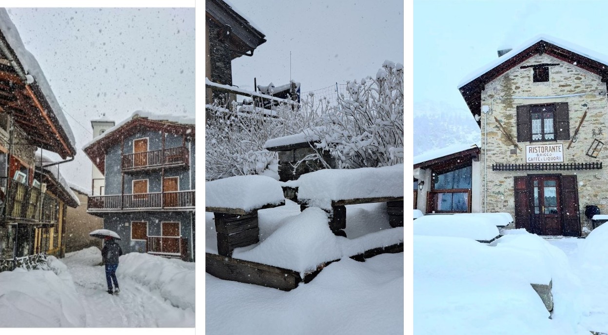 Maltempo Piemonte, grandi accumuli di neve: 80cm a Sestriere | FOTO e VIDEO