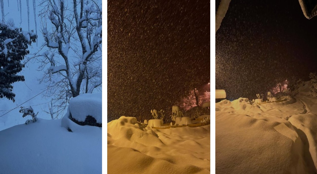Maltempo Turchia, nevicata clamorosa sulle coste del Mar Nero: spettacolo a Çayeli | FOTO e VIDEO