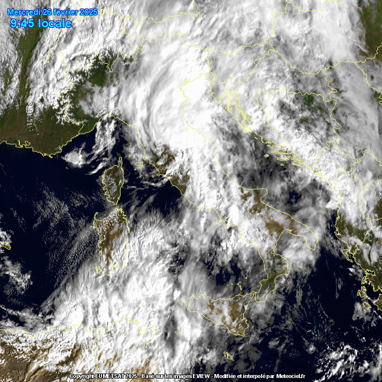 satellite meteo 26 febbraio 2025
