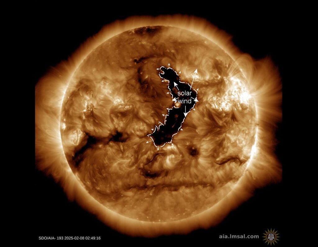 tempesta geomagnetica buco coronale vento solare