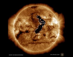 tempesta geomagnetica buco coronale vento solare