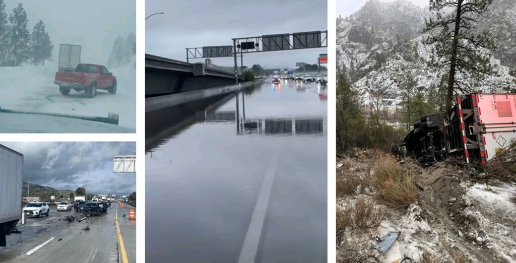 tempesta maltempo california