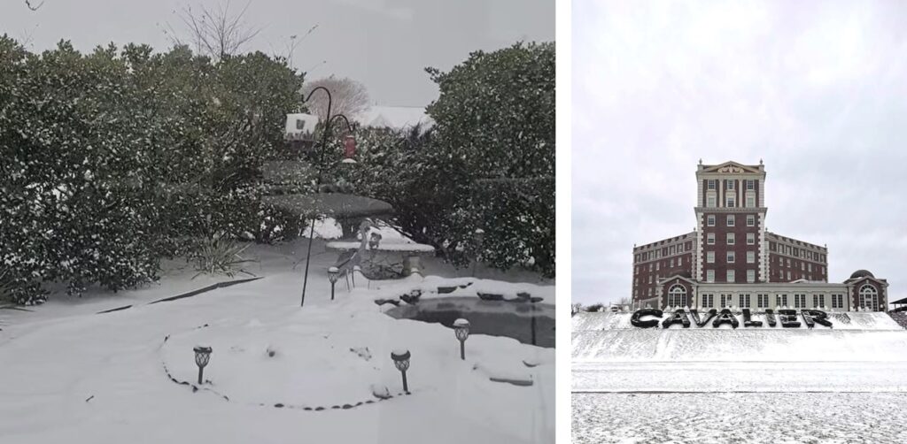 tempesta usa neve ghiaccio carolina nord virginia