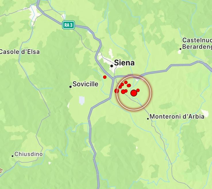 terremoto Monteroni Arbia toscana