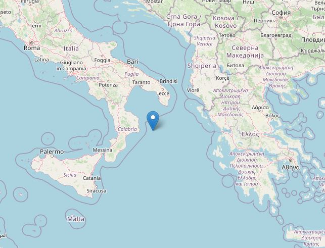 Scosse di terremoto nel Mar Ionio, epicentro al largo di Crotone | DATI e MAPPE