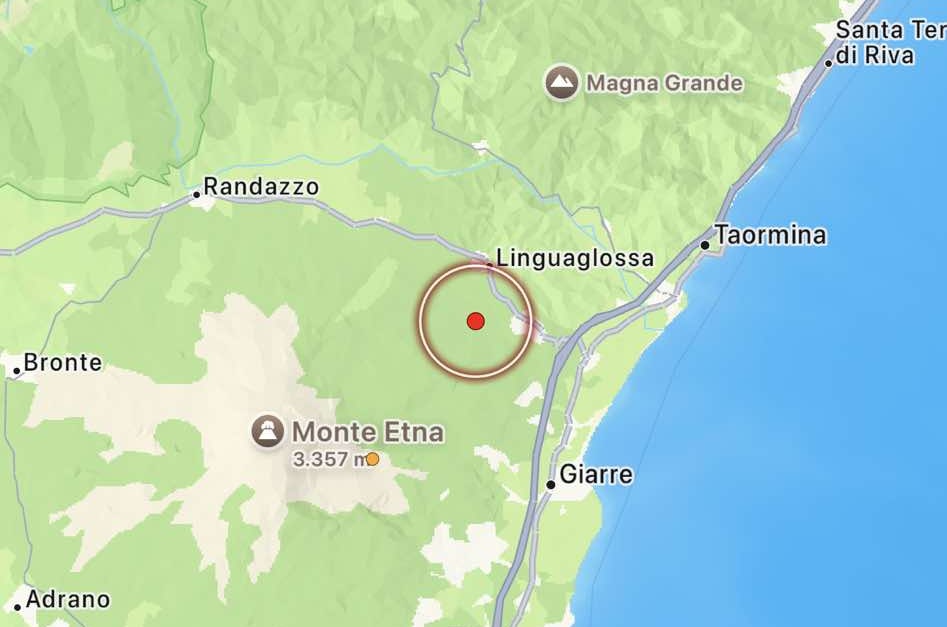 terremoto linguaglossa sicilia