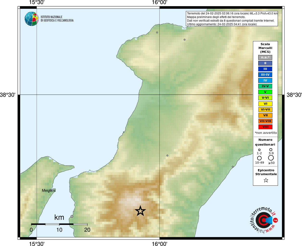 Terremoto avvertito in Calabria, scossa nel Reggino | DATI e MAPPE