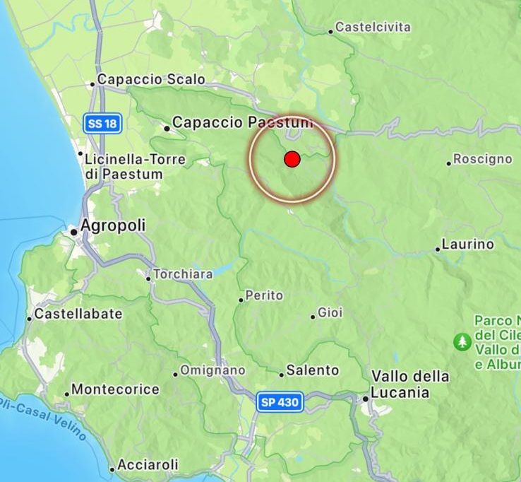 terremoto roccadaspide campania