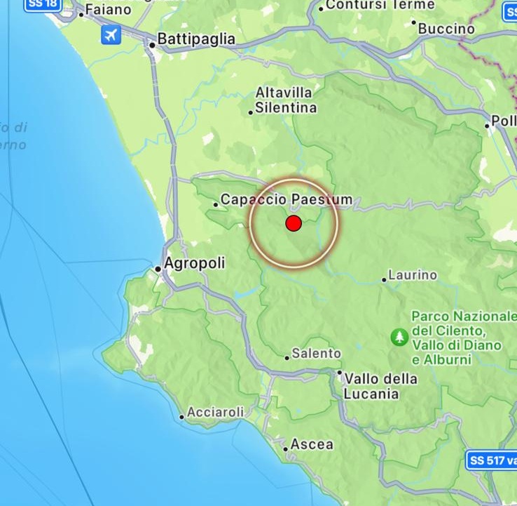 terremoto roccadaspide campania