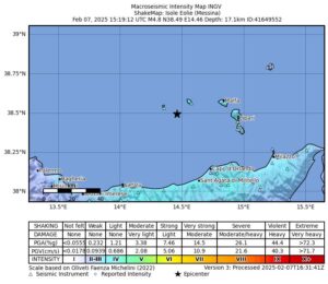 terremoto sicilia eolie