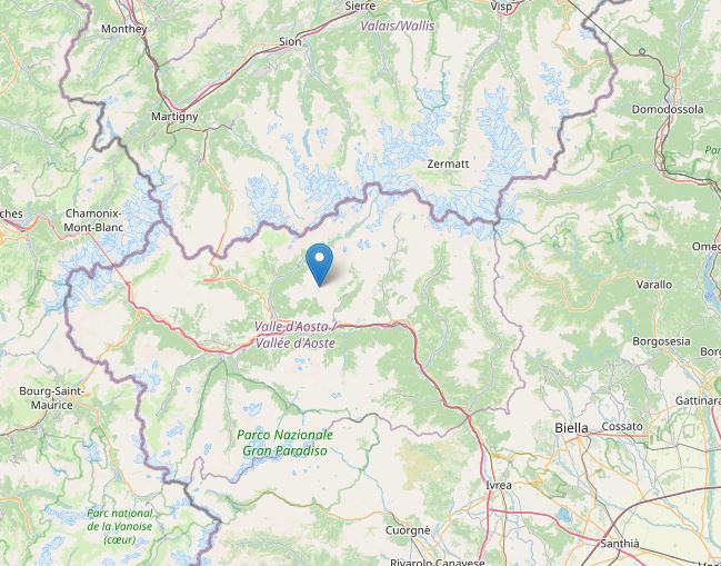 terremoto valle d'aosta