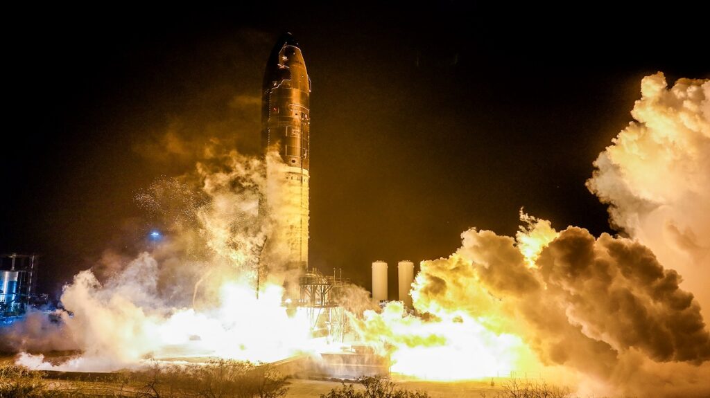 test pre volo 8 lancio starship ship super heavy