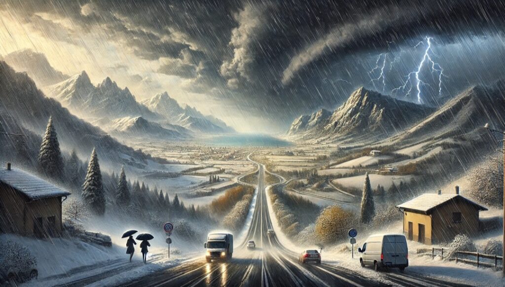 Allerta meteo pioggia e neve